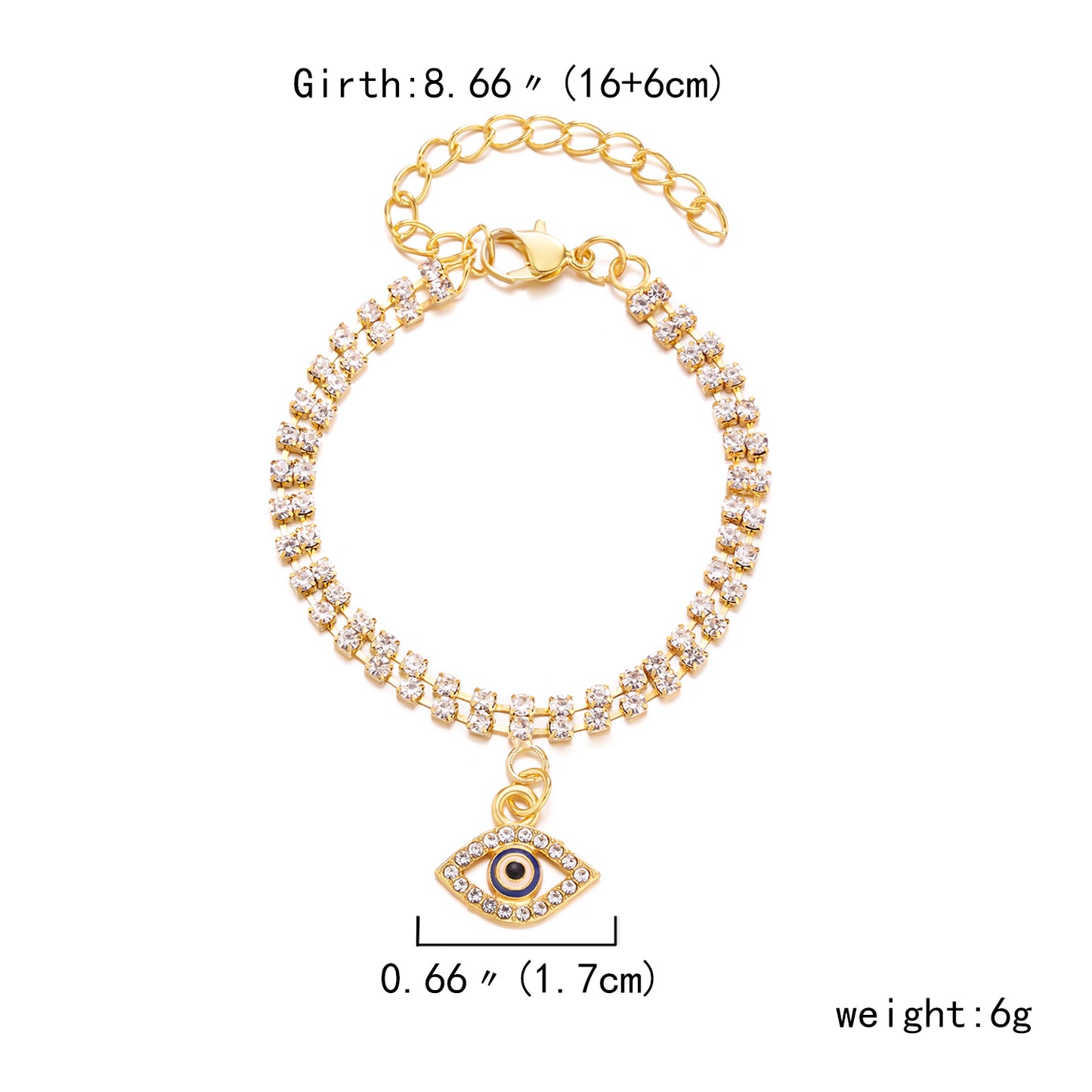 Evil Eye Golden Bracelet For Women