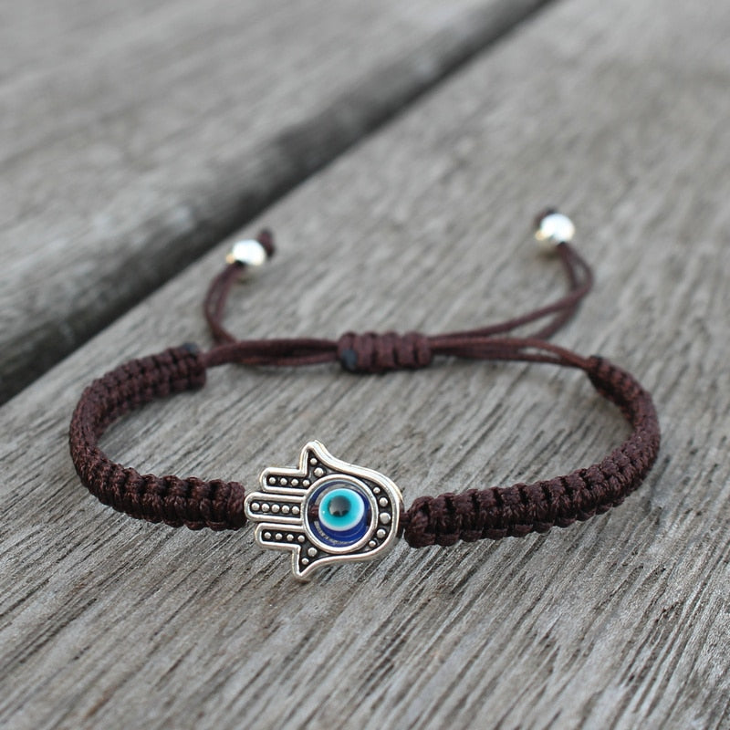Evil Eye Lucky Hamsa Hand Amulet Bracelet