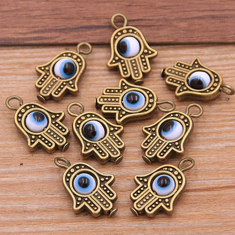 Evil Eye Hamsa Hand Charm Pendants