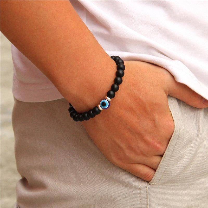 Evil Eye Blue Classic Stone Bracelet