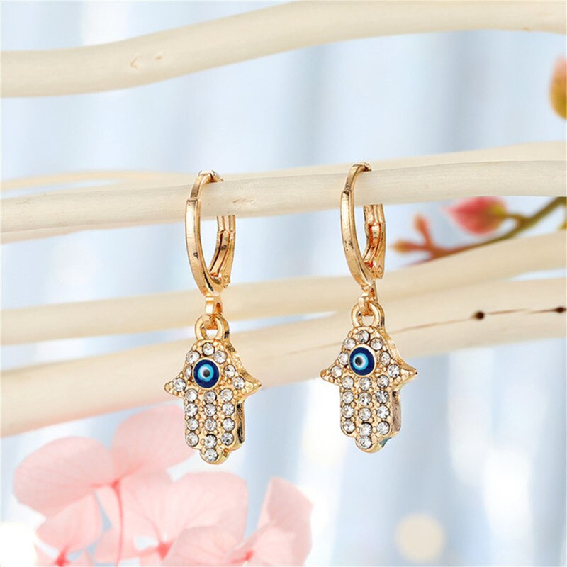 Evil Eye Unique Designs Classic Hoop Earrings