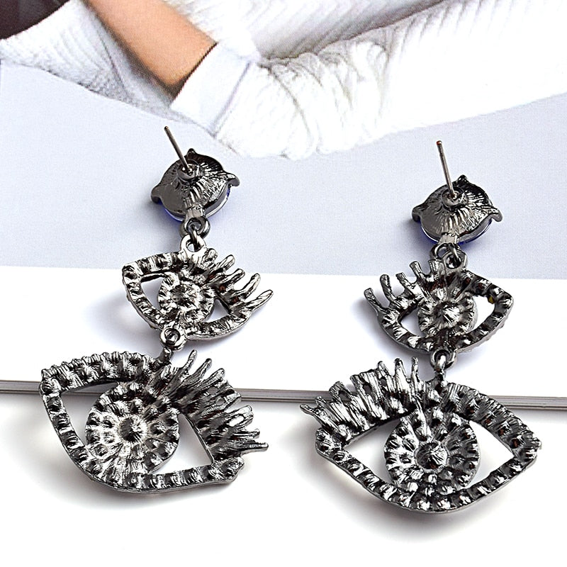 Metal Evil Eye Shaped Earring jewelry.