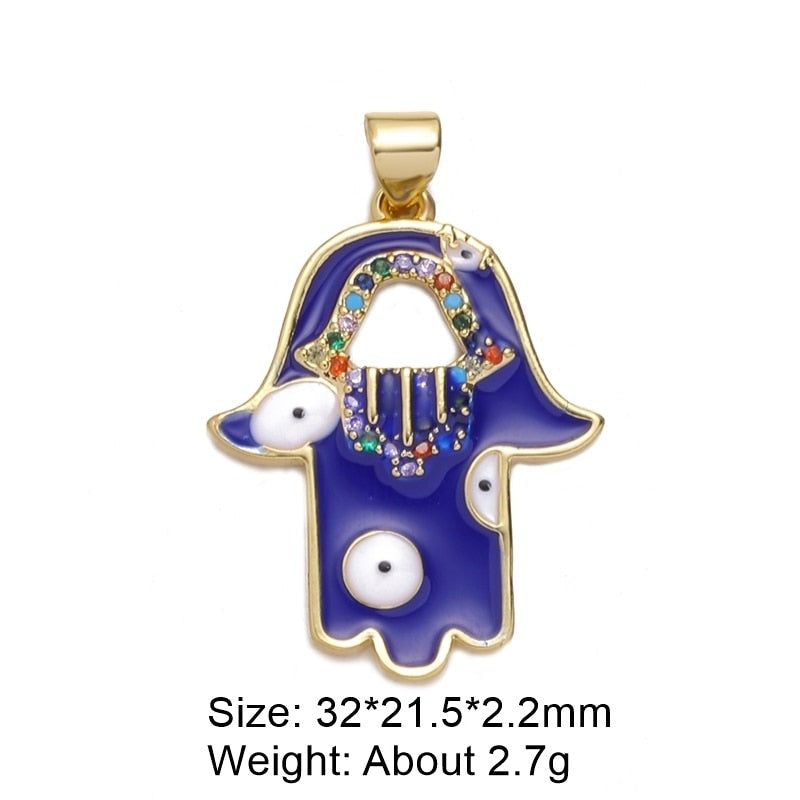 Multicolor Evil Eye Charm Pendants