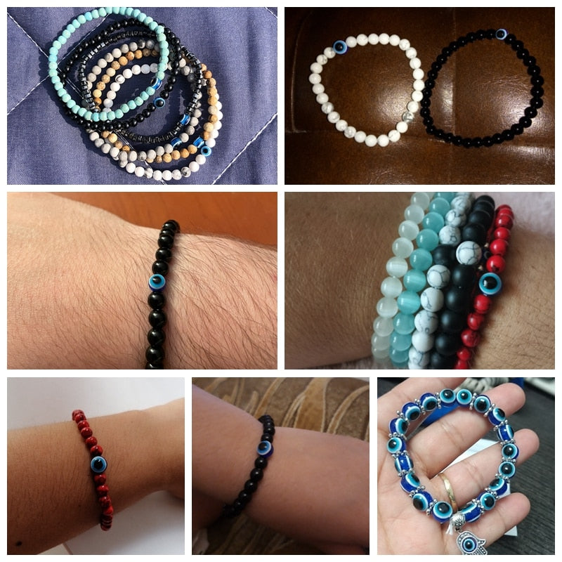 Evil Eye Blue Classic Stone Bracelet