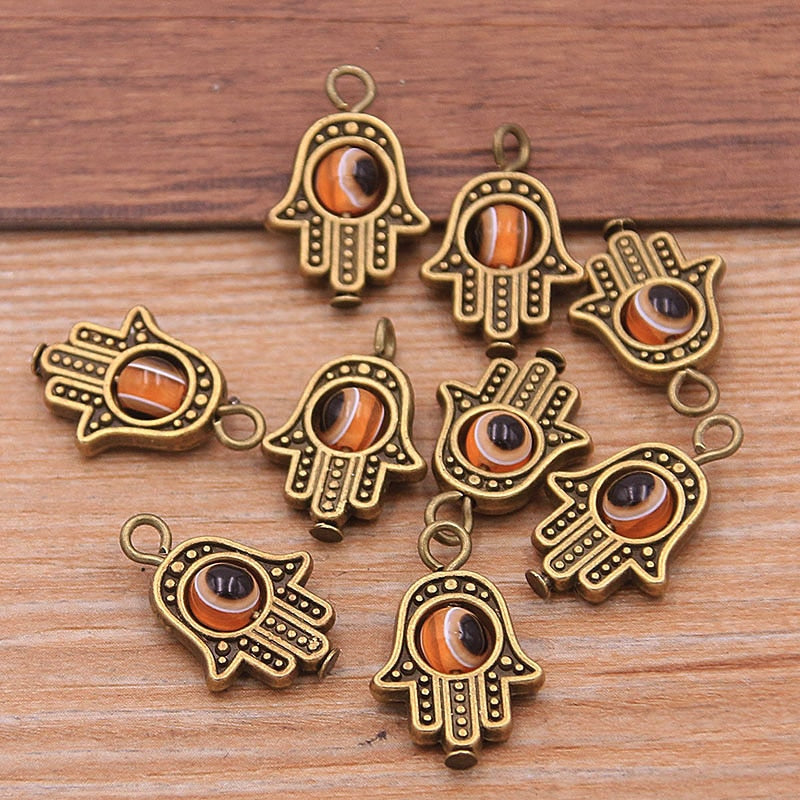Evil Eye Hamsa Hand Charm Pendants