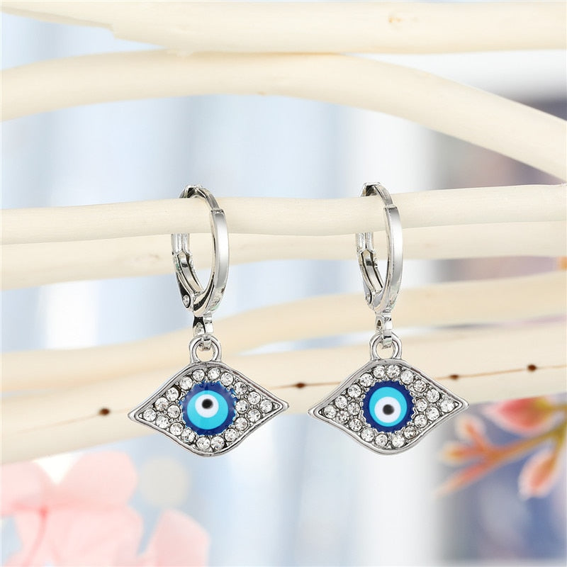 Evil Eye Unique Designs Classic Hoop Earrings