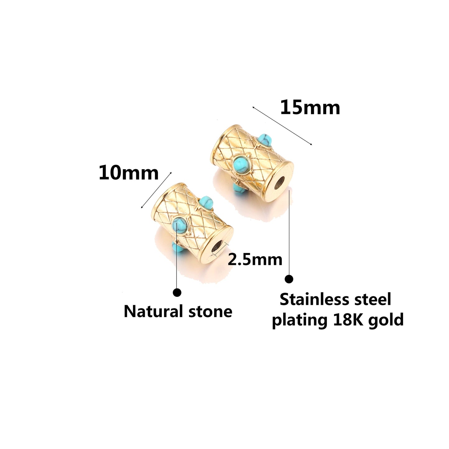 Natural Stone Evil Eye Beads