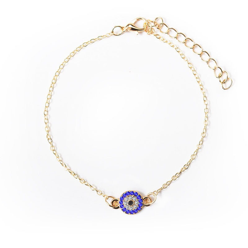 Evil Eye Thin Chain Anklet