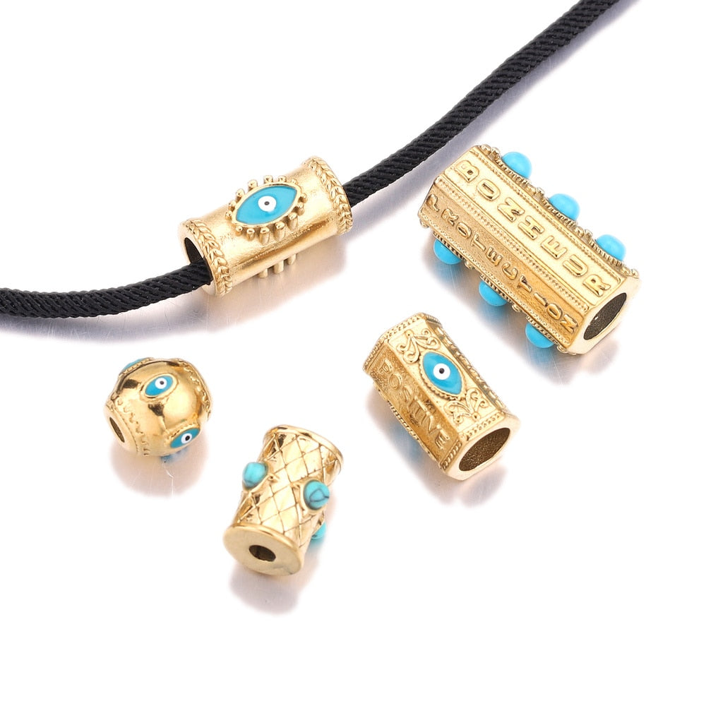 Natural Stone Evil Eye Beads