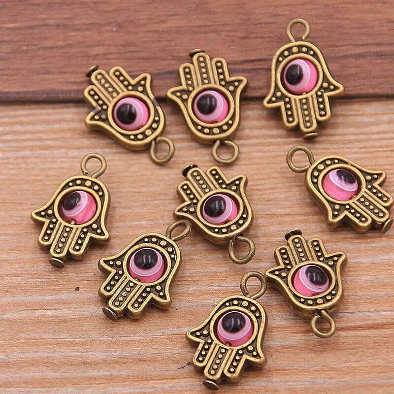 Evil Eye Hamsa Hand Charm Pendants