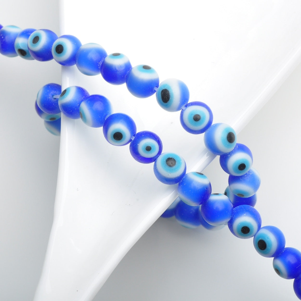 Evil Eye Rounded Pattern Beads