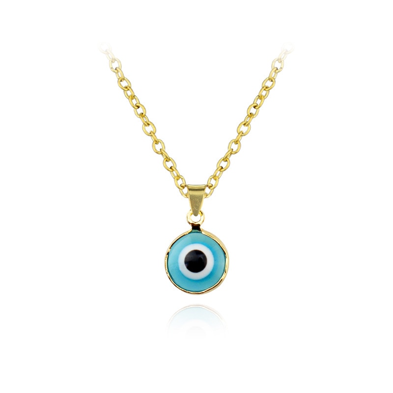 Glass Evil Eye Choker Necklace .