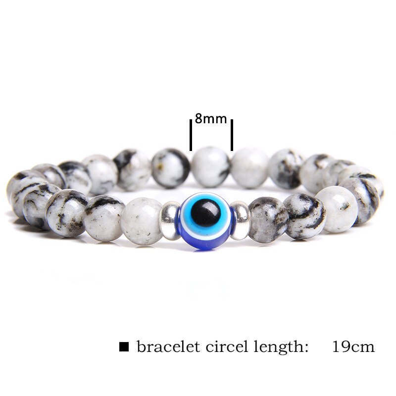 Evil Eye Blue Classic Stone Bracelet