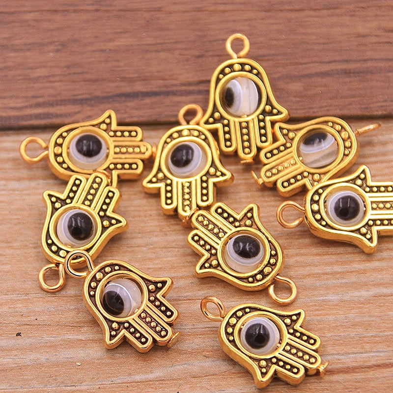 Evil Eye Hamsa Hand Charm Pendants