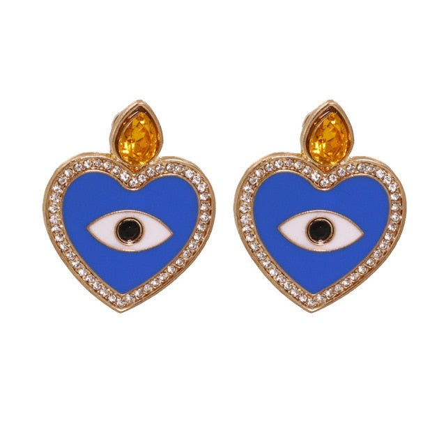 Cute Shape Evil Eye Drop Earrings