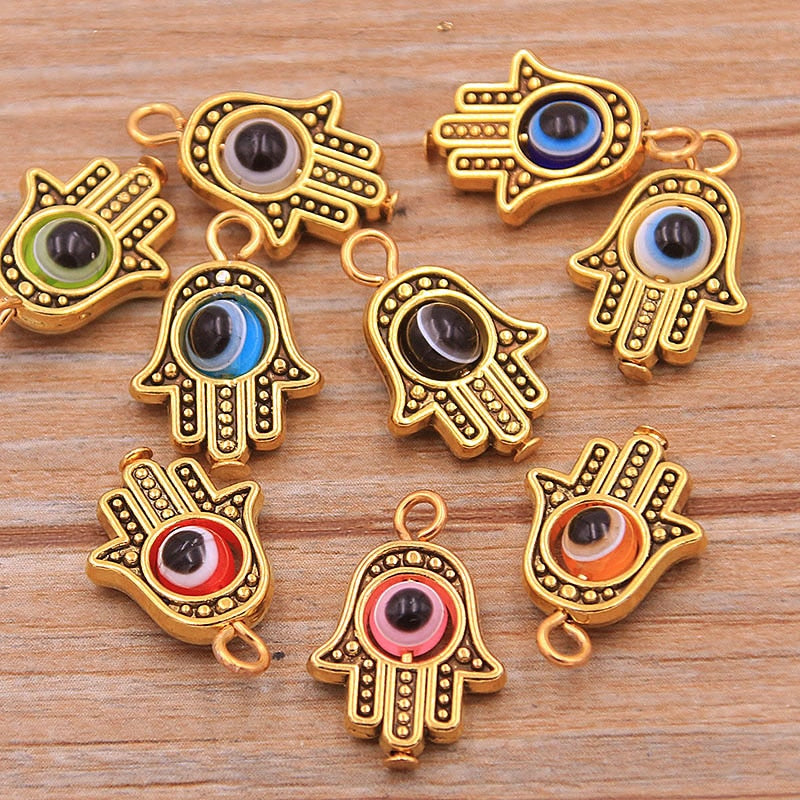 Evil Eye Hamsa Hand Charm Pendants