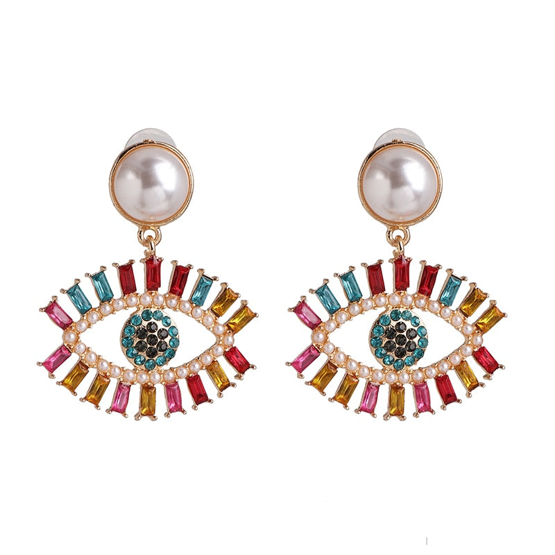 Cute Shape Evil Eye Drop Earrings