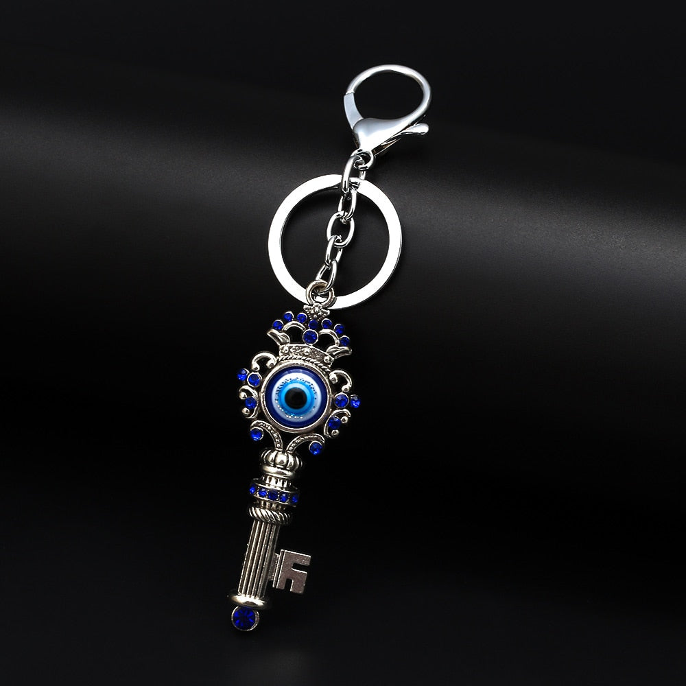 Evil Eye Key Shape Keychain