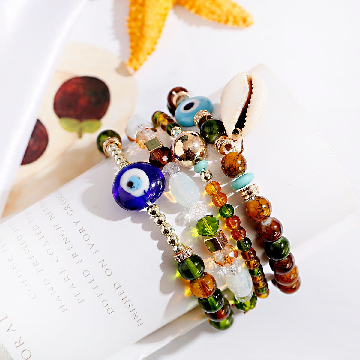 Evil Eye Crystal Stone Beads Bracelet