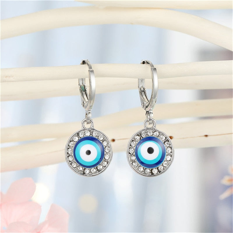 Evil Eye Unique Designs Classic Hoop Earrings
