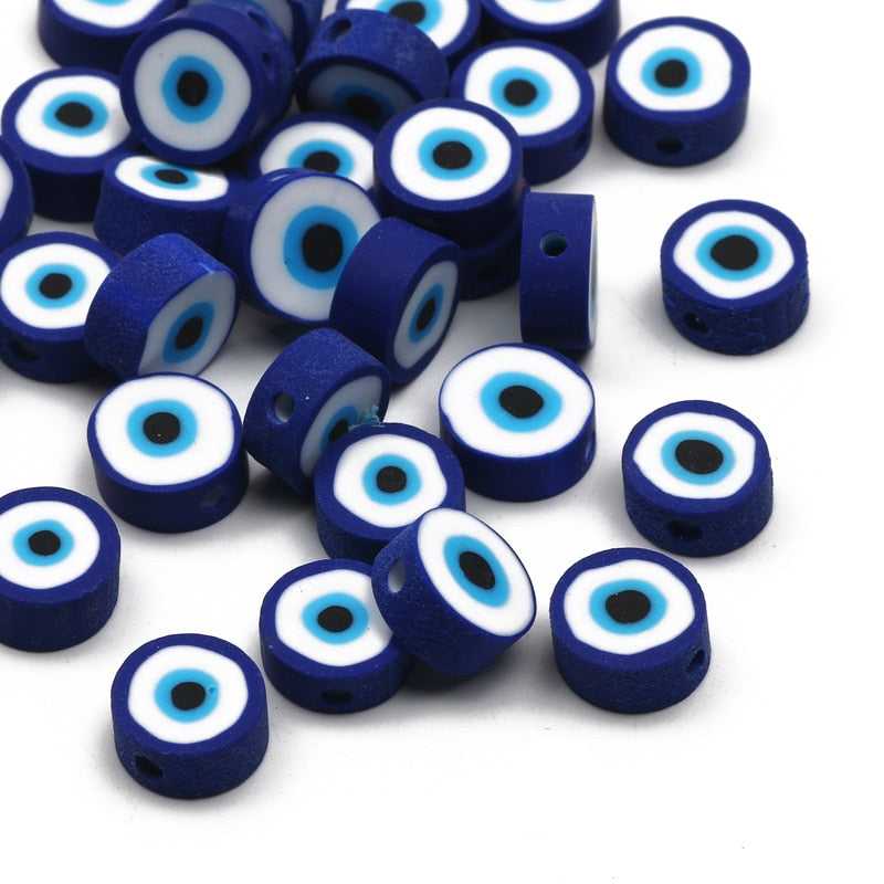 Classic Evil Eye Round Clay Beads