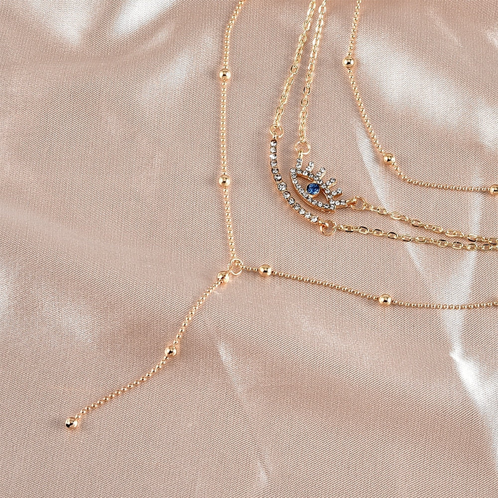 Evil Eye Golden Chain Necklace