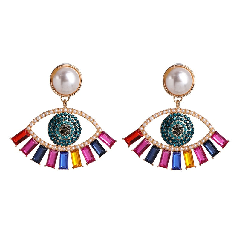 Cute Shape Evil Eye Drop Earrings