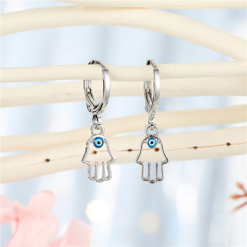 Evil Eye Unique Designs Classic Hoop Earrings