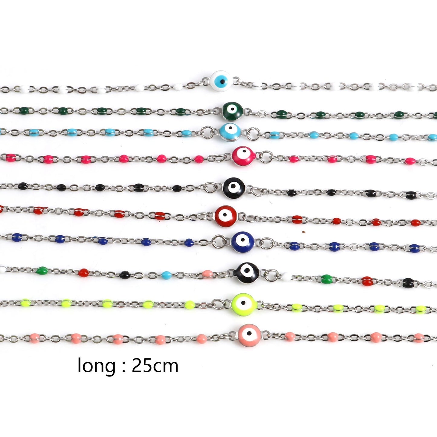 Multicolor Round Evil Eye Anklet