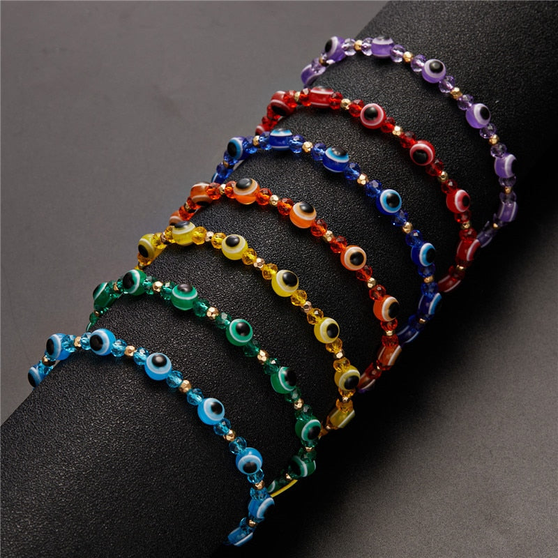 Classic Greek Eye Talisman Beaded Bracelet