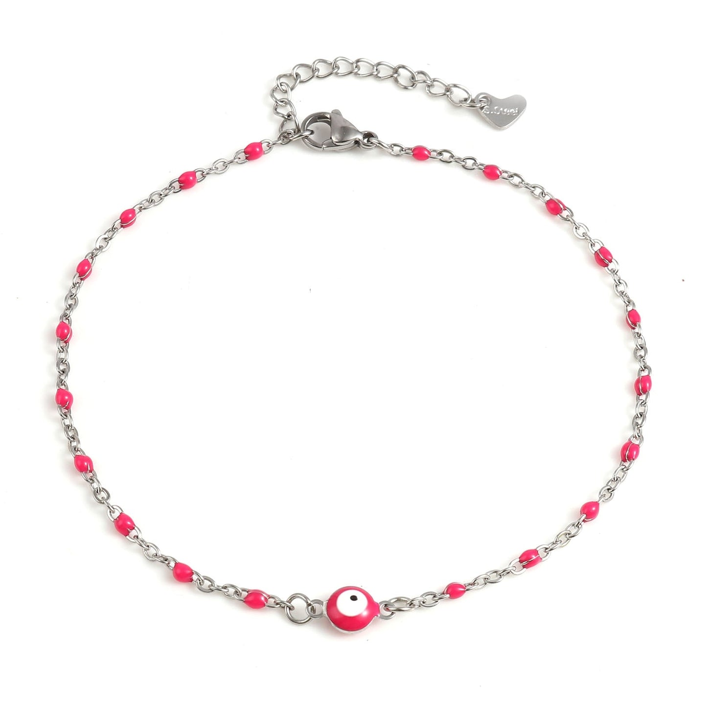 Multicolor Round Evil Eye Anklet
