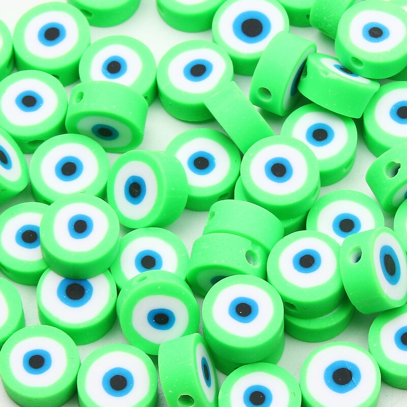 Classic Evil Eye Round Clay Beads