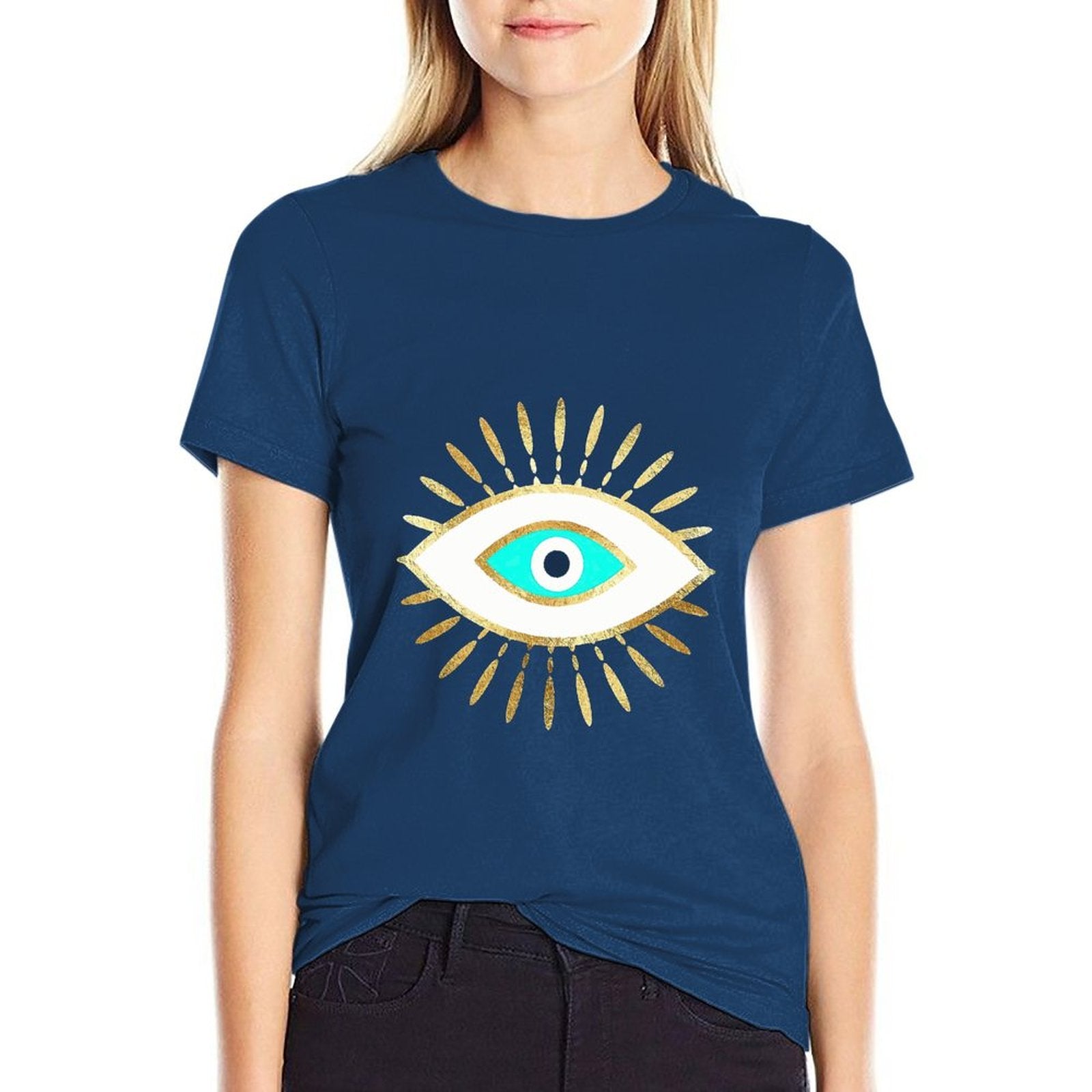 evil eye cotton women t-shirt