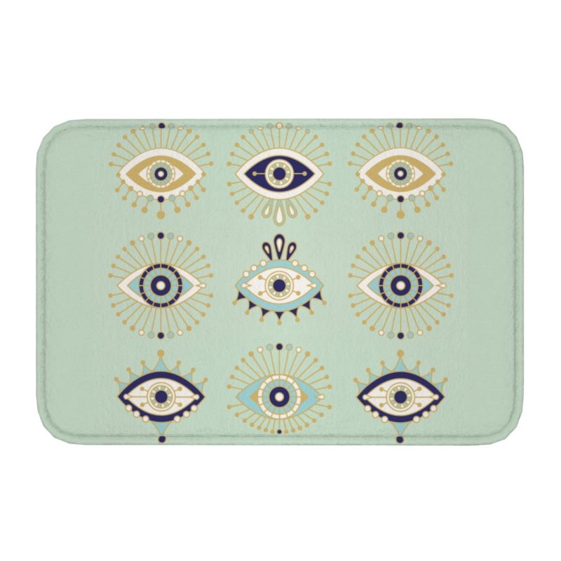 Greek Evil Eye Washable Doormat
