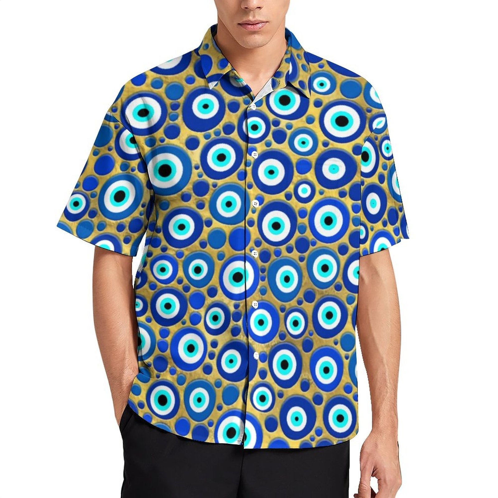 greek evil eye casual shirts