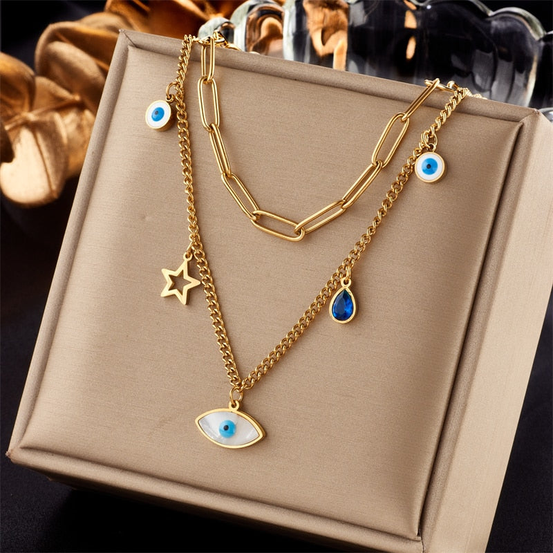 Classic Evil Eye Beautiful Choker Necklace