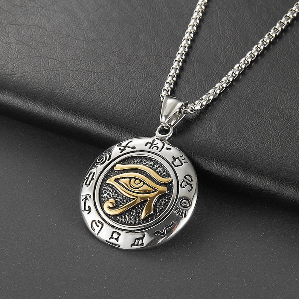 Evil Eye Stainless Steel Amulet Necklace