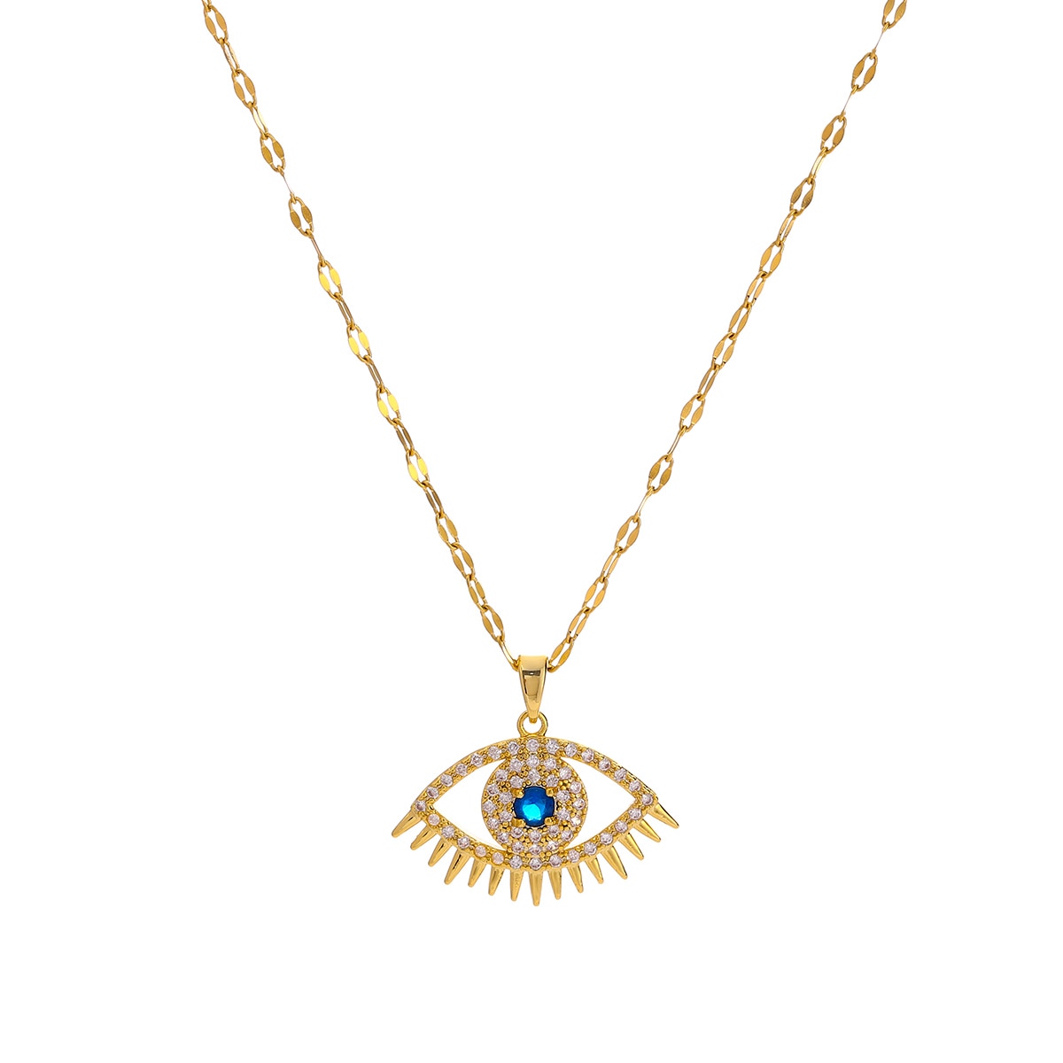 Evil Eye Stainless Steel Pendant Necklace