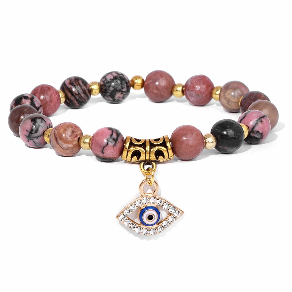 Talisman Evil Eye Charm Stone Bracelets