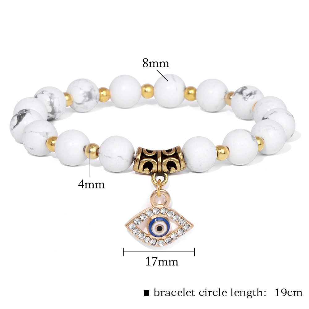 Talisman Evil Eye Charm Stone Bracelets