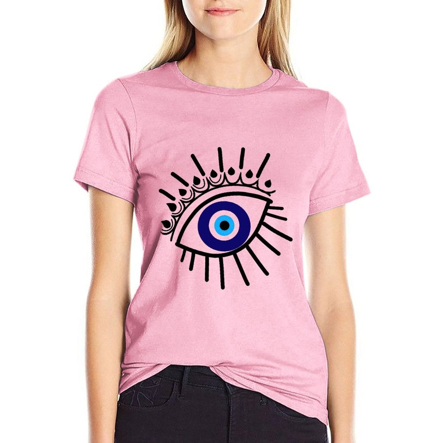 evil eye cotton women t-shirt