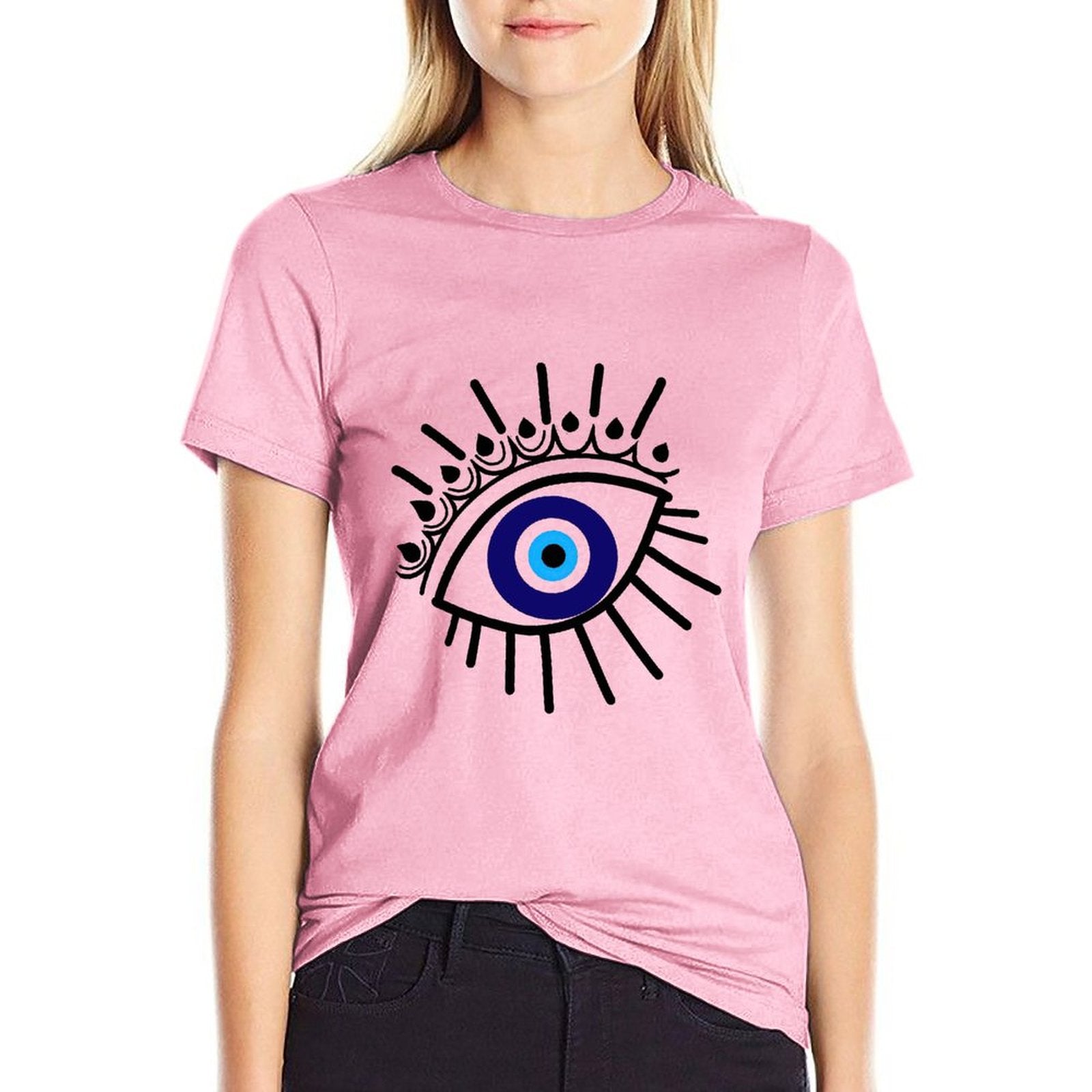 evil eye cotton women t-shirt