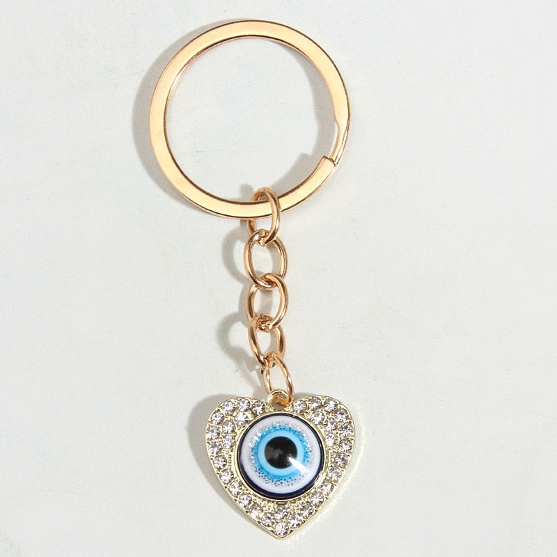 Evil Eye Pretty Design Golden Keychain