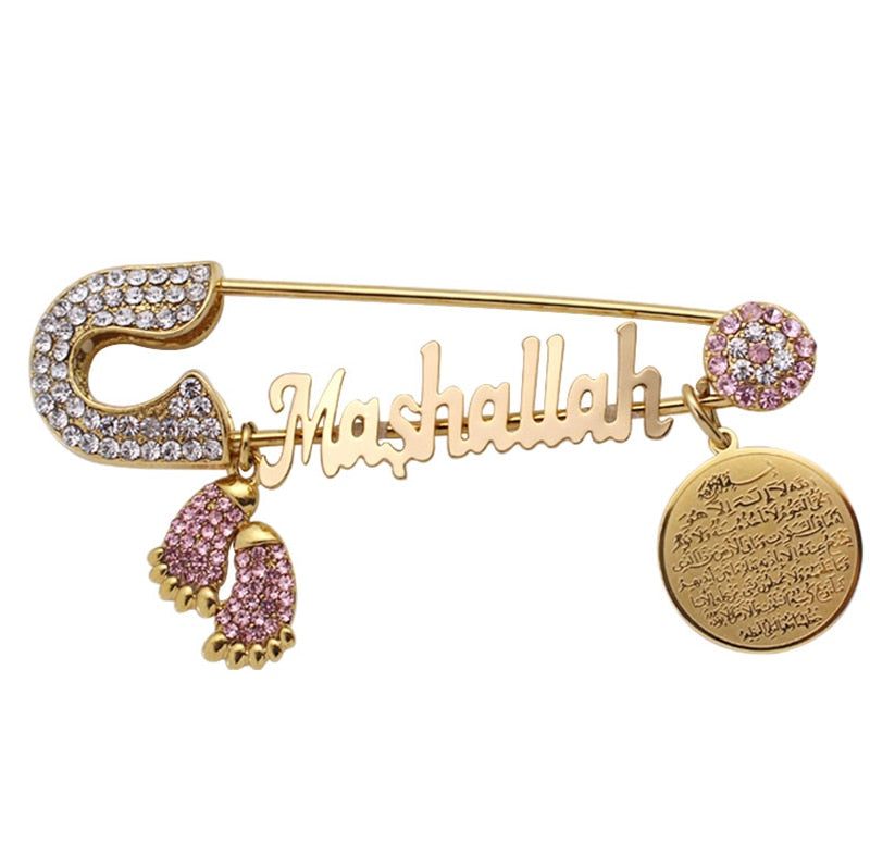 Muslim Mashallah Evil Eye Brooch Amulet