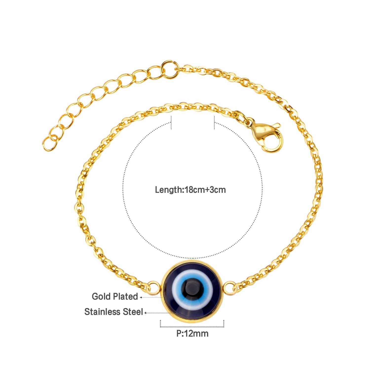 Colorful Evil Eye Handwrist Bracelet