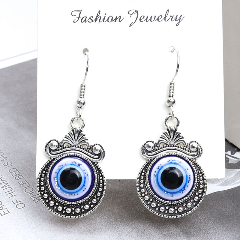Evil Eye Drop Earrings for Women
