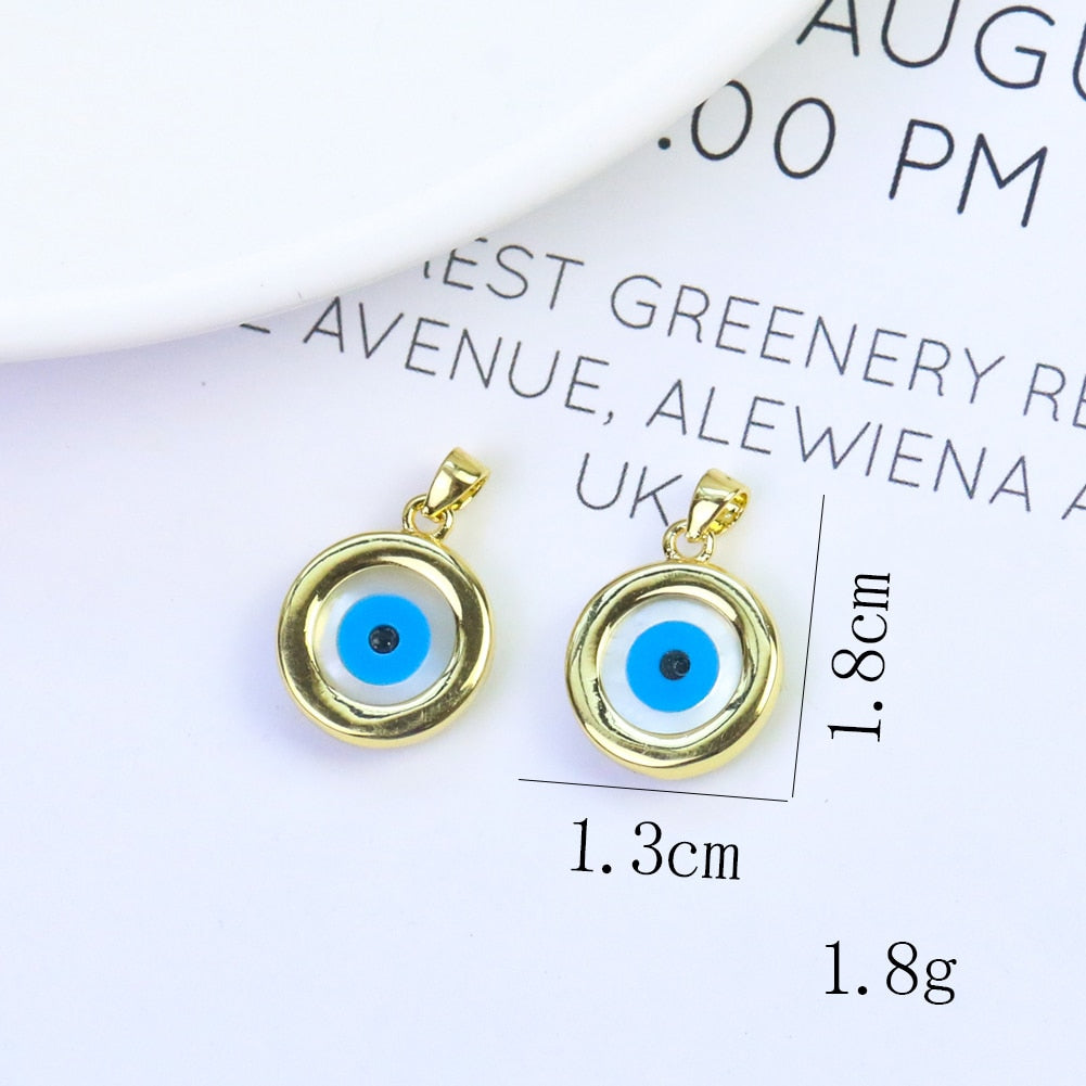 Evil Eye Metal Edge Pendants