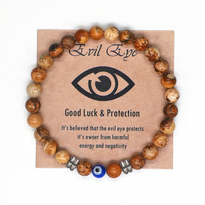 Turkish Evil Eye Precious Stone Bracelet