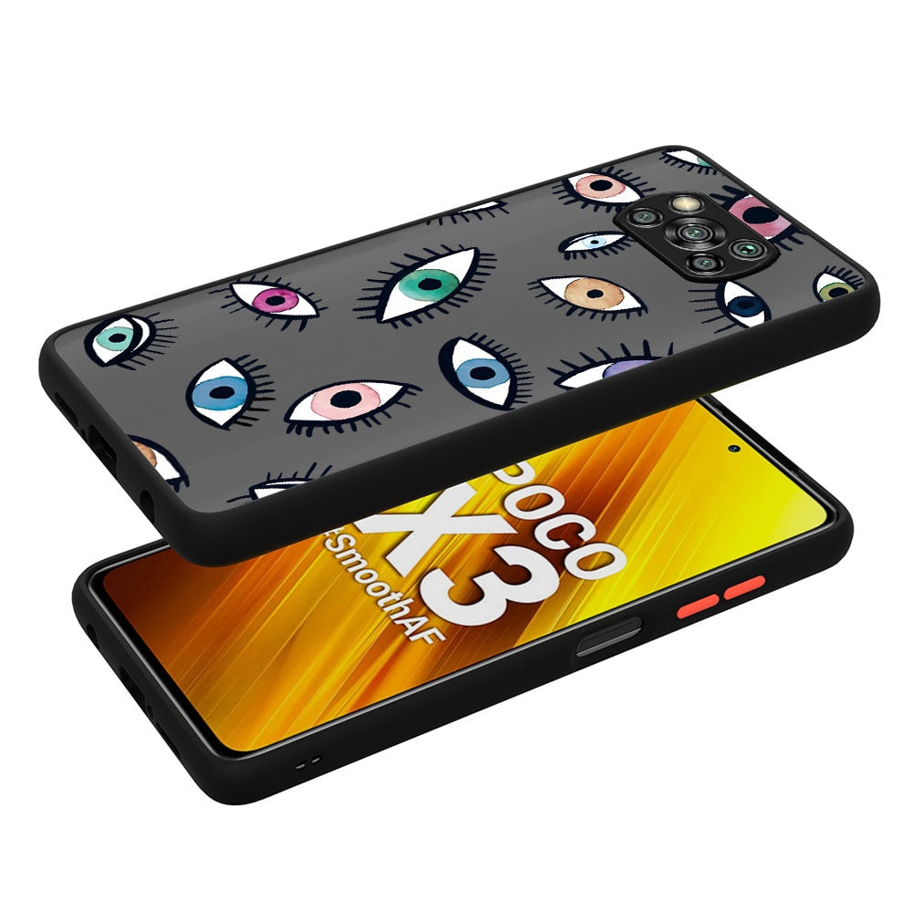 multiple printed evil eye phone case