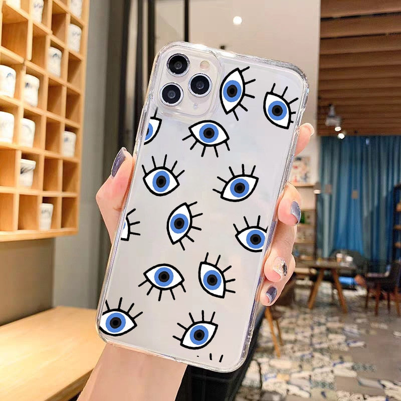 heart evil eye phone case